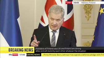 Finnish President tells Russia 'You caused this' as he signs security pact with UK