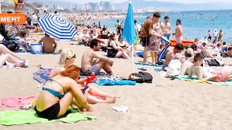 Barcelona beach walk / beach Sant Sebastia ????????????️Spain best beaches