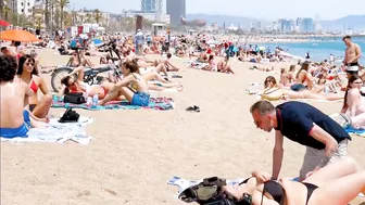 Barcelona beach walk / beach Sant Sebastia ????????????️Spain best beaches