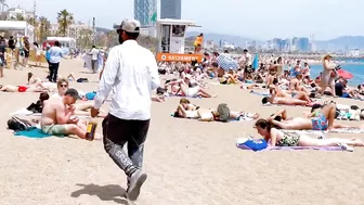 Barcelona beach walk / beach Sant Sebastia ????????????️Spain best beaches