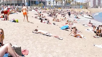 Barcelona beach walk 2022/ beach Sant Sebastia ????????????Spain best beaches