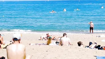 Barcelona beach walk 2022/ beach Sant Sebastia ????????????Spain best beaches