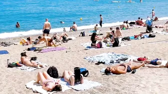 Barcelona beach walk 2022/ beach Sant Sebastia ????????????Spain best beaches