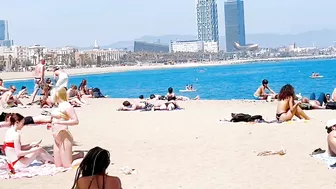 Barcelona beach walk 2022/ beach Sant Sebastia ????????????Spain best beaches