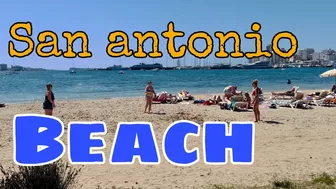 Ibiza2022: San Antonio Beach | Playa S'Arenal | Summer 2022 | Walk tour [4k]