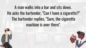 Funny Joke - A man is confused by a very strange bar... ????