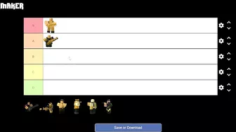 New Best Golden tower Tier List Be Like (TDS Memes) - Roblox