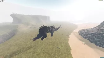 Godzilla 2019 Remodel Vs Godzilla 2014 Battle - Roblox Kaiju Universe