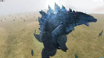 Godzilla 2019 Remodel Vs Godzilla 2014 Battle - Roblox Kaiju Universe