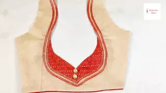 रोज वाले ब्यूटीफुल ब्लाउज डिजाइन , Beautiful Blouse Design , New Model Blouse Design