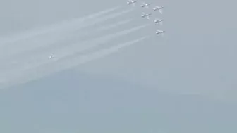 U.S. Air Force Thunderbirds practice in Huntington Beach