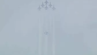 U.S. Air Force Thunderbirds practice in Huntington Beach