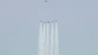 U.S. Air Force Thunderbirds practice in Huntington Beach