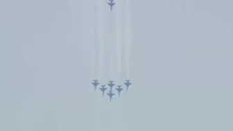 U.S. Air Force Thunderbirds practice in Huntington Beach