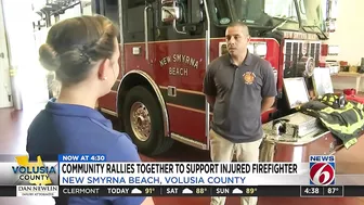 ‘He’s a fighter:’ New Smyrna Beach community rallying behind injured firefighter