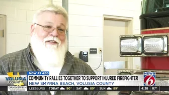 ‘He’s a fighter:’ New Smyrna Beach community rallying behind injured firefighter