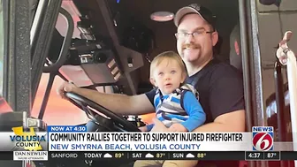 ‘He’s a fighter:’ New Smyrna Beach community rallying behind injured firefighter