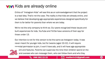 Facebook điều trần về tác động tiêu cực của Instagram | VTV24