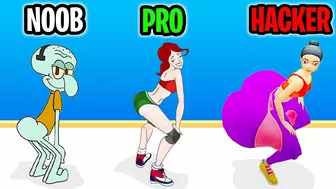 Twerk Race 3D (FUNNIEST APP GAME MOMENT) NOOB vs PRO vs HACKER | All Level Gameplay Walkthrough LV27