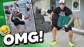 Trying the CATCH & FALL CHALLENGE! *Hilarious*