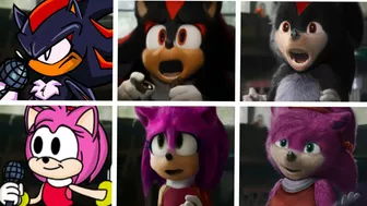 Sonic The Hedgehog Movie 2 Among Us Uh Meow All Designs Compilation (Shadow & Amy) 2