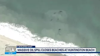 Oil spill off Huntington Beach prompts efforts by hand and sea to limit damage