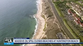 Oil spill off Huntington Beach prompts efforts by hand and sea to limit damage