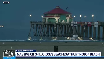 Oil spill off Huntington Beach prompts efforts by hand and sea to limit damage