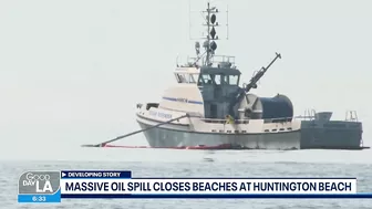 Oil spill off Huntington Beach prompts efforts by hand and sea to limit damage