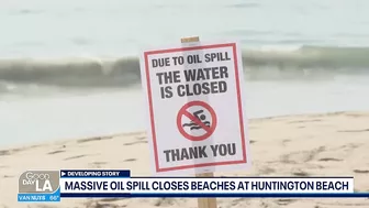 Oil spill off Huntington Beach prompts efforts by hand and sea to limit damage