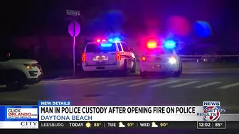 Man in custody after shootout with Daytona Beach police