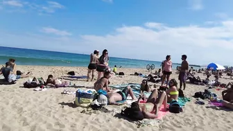 Beach Walking - BARCELONA SPAIN - Bogatell Beach - May 2022