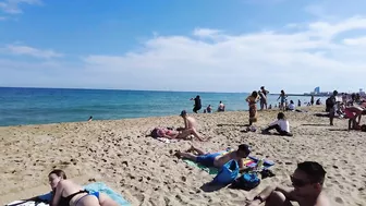 Beach Walking - BARCELONA SPAIN - Bogatell Beach - May 2022