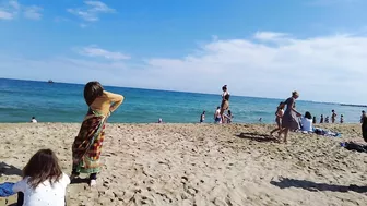 Beach Walking - BARCELONA SPAIN - Bogatell Beach - May 2022