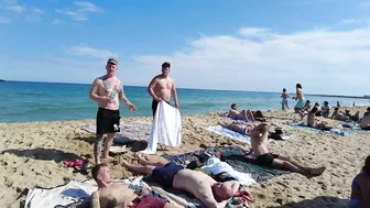 Beach Walking - BARCELONA SPAIN - Bogatell Beach - May 2022