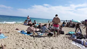 Beach Walking - BARCELONA SPAIN - Bogatell Beach - May 2022