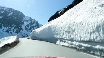 Summer Snowdrifts in Norway - Travel Guide, 4k