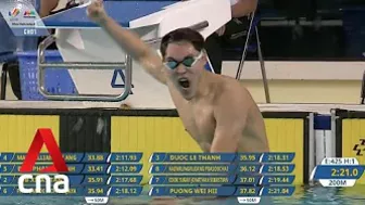 Maximillian Ang clocks new SEA Games record in men's 200m breaststroke win