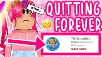 @Thinknoodles QUITTING YOUTUBE FOREVER (roblox news/drama)