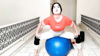 stretching with gym ball#yoga #contortion #gymnastics