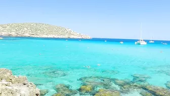 IBIZA Spain Cala Comte BEACH / Balearic Islands 4K / 4K Walking Tour