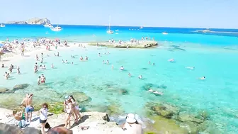 IBIZA Spain Cala Comte BEACH / Balearic Islands 4K / 4K Walking Tour