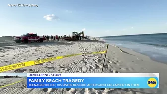 18-year-old dies when sand collapses at NJ beach l GMA