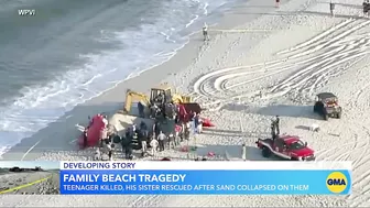 18-year-old dies when sand collapses at NJ beach l GMA