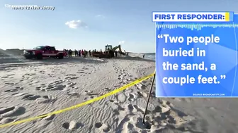 Sand hole at New Jersey beach collapses on siblings