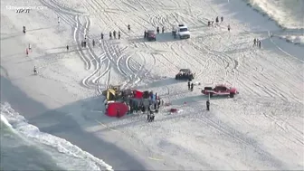 Sand hole at New Jersey beach collapses on siblings