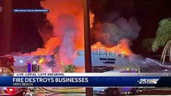 Fire destroys two businesses in Vero Beach