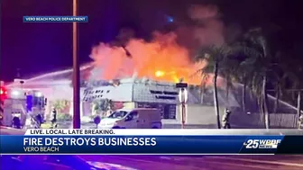 Fire destroys two businesses in Vero Beach