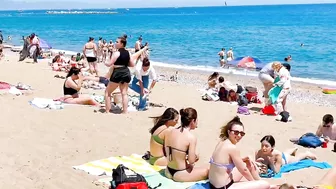 Beach Sant Sebastia / Barcelona beach walk 2022????️????????Spain best beaches