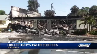 Businesses destroyed in Vero Beach fire